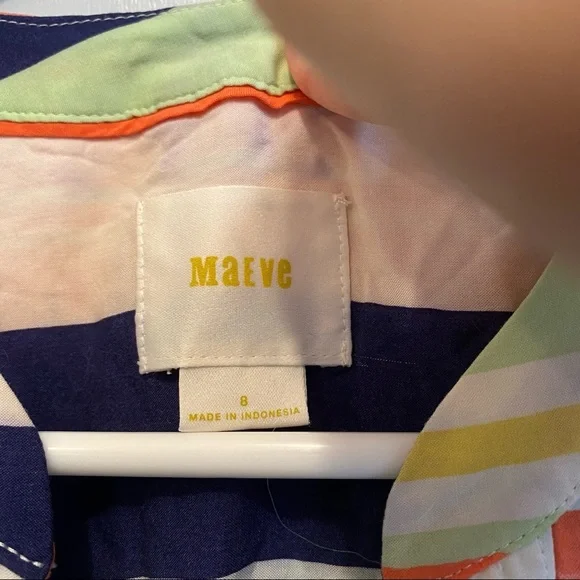 Maeve Anthropologie Sleeveless Button Down Blouse Size 8 - Picture 4 of 7